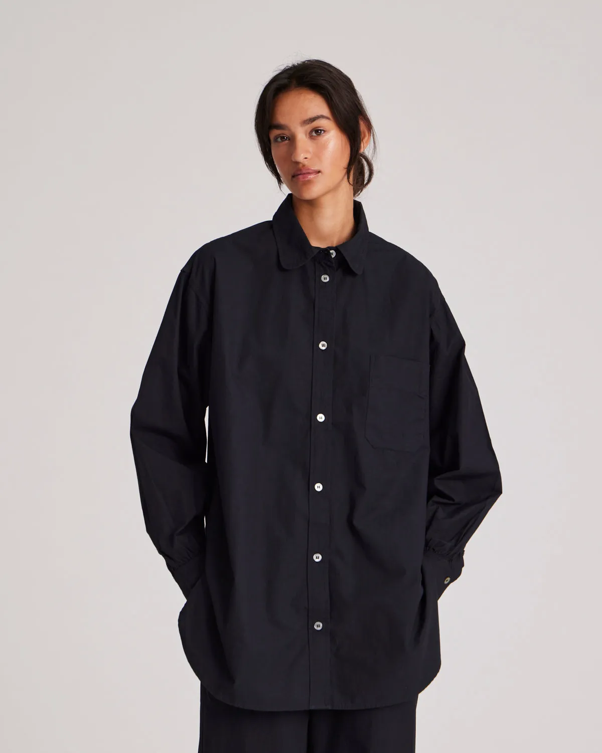 Rosa Shirt Poplin GOTS 243975 - Black