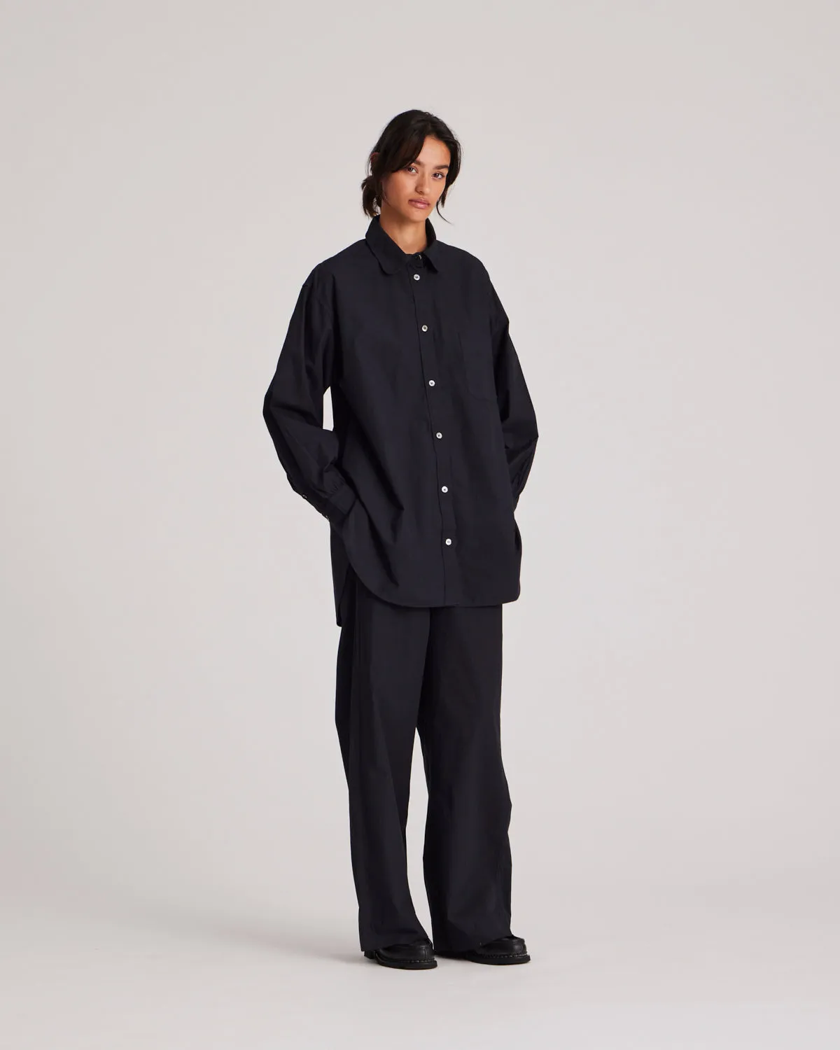 Rosa Shirt Poplin GOTS 243975 - Black