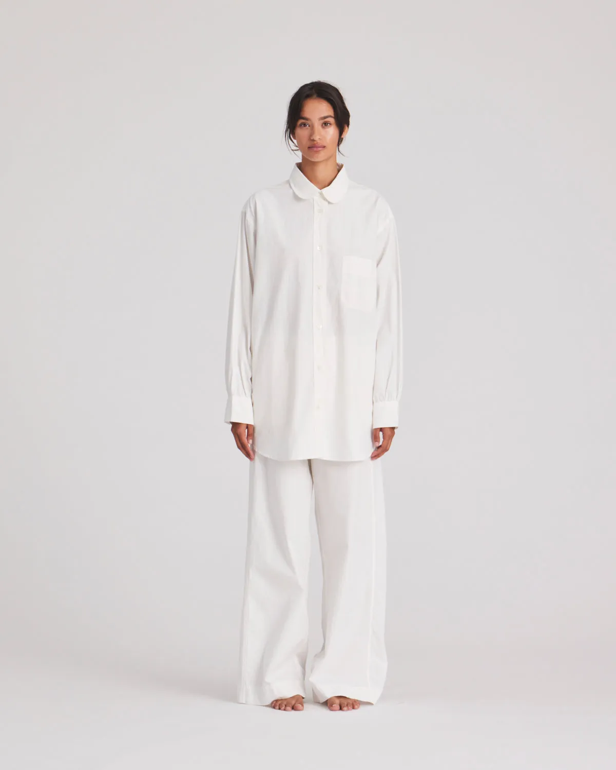 Rosa Shirt Poplin GOTS 243975 - Whisper White