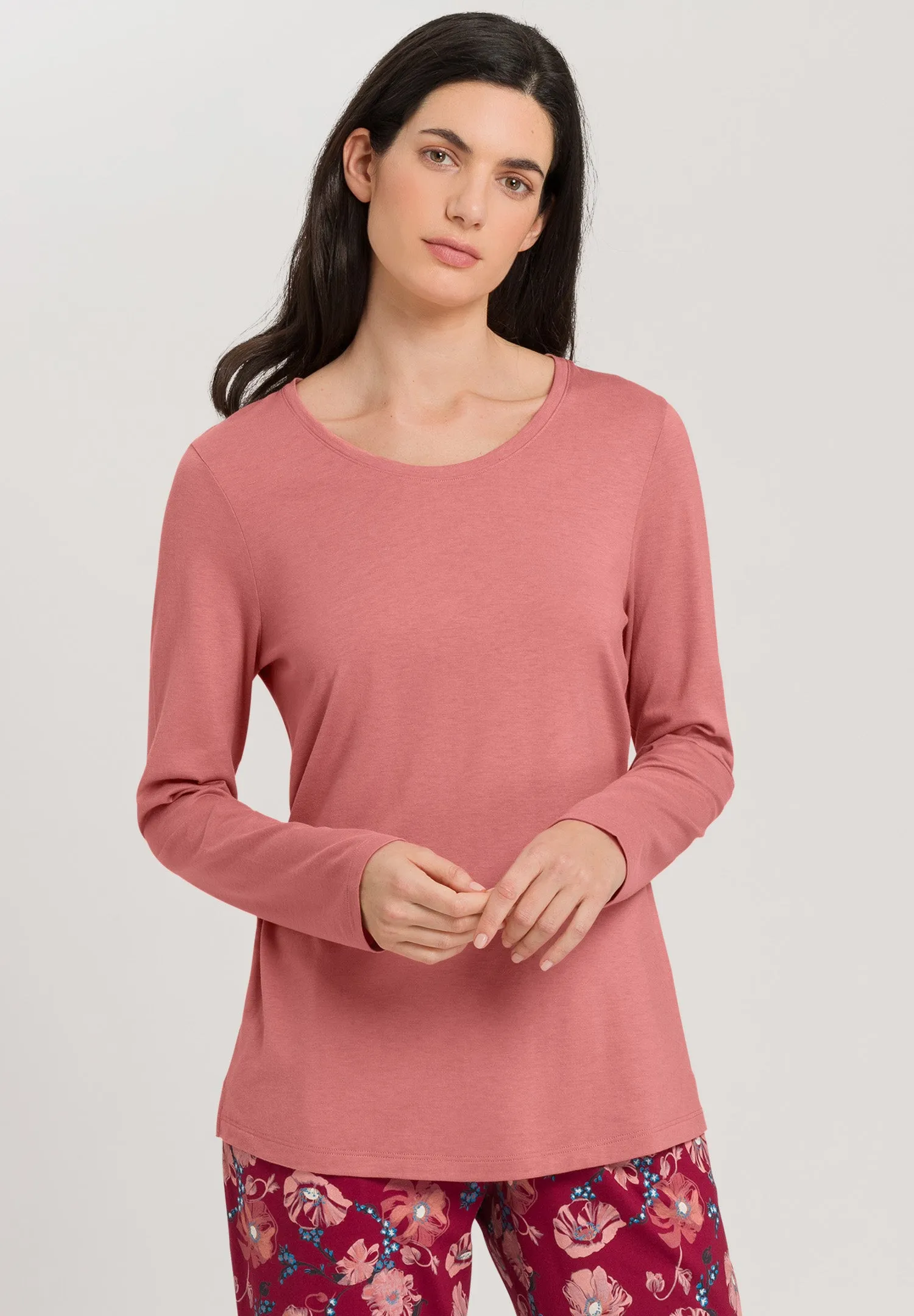 Sleep And Lounge Relaxed Round Neck Top | Sweet Pepper 77844-2408