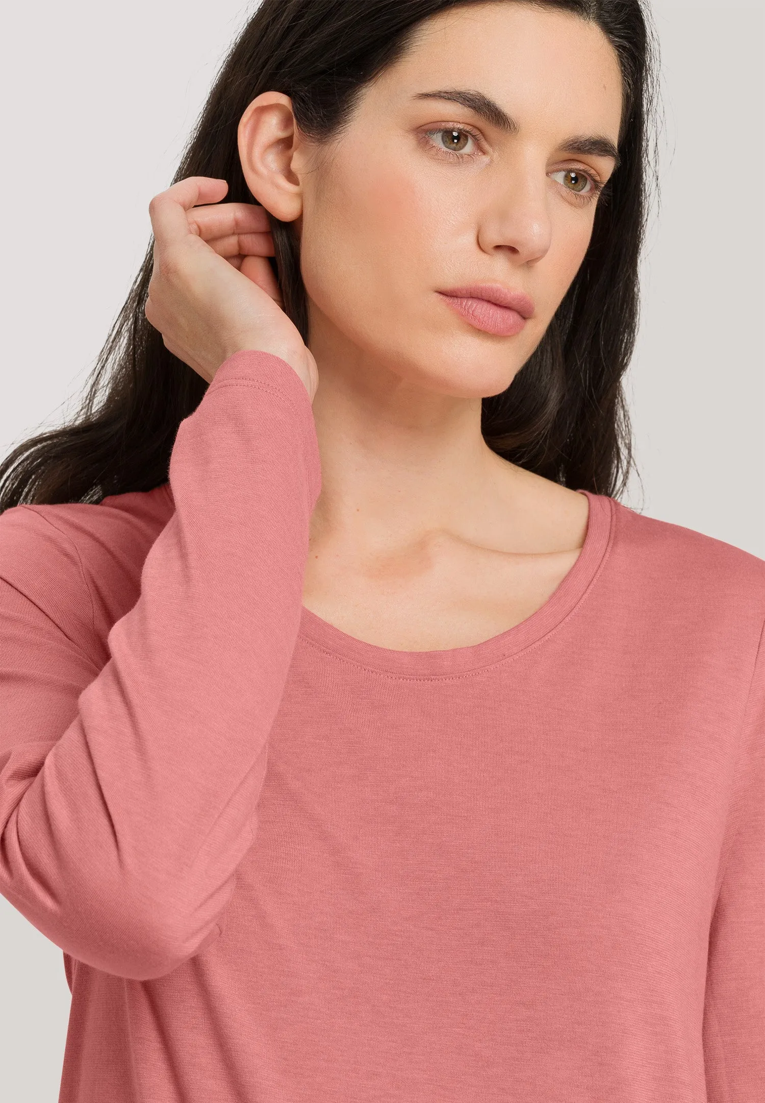 Sleep And Lounge Relaxed Round Neck Top | Sweet Pepper 77844-2408