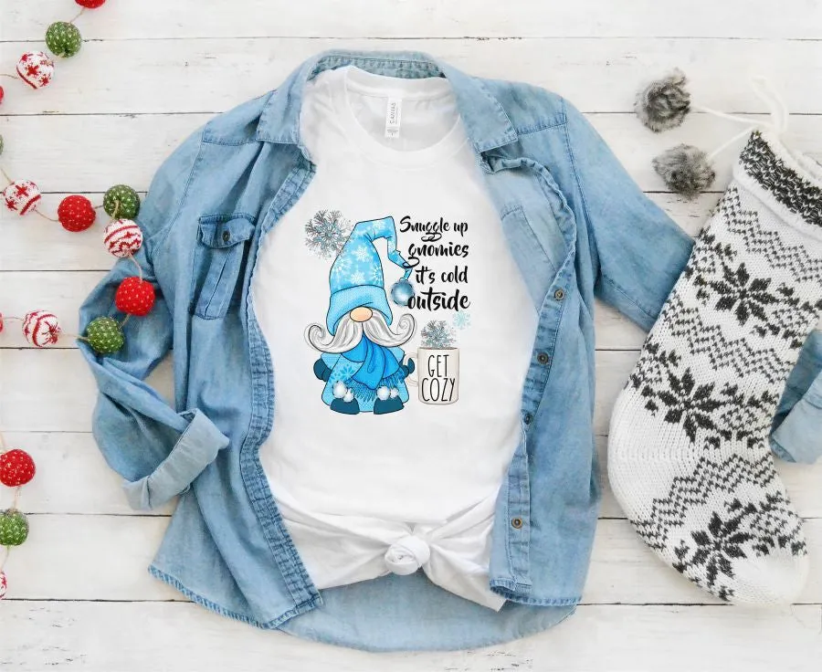 Snuggle Up Gnomies Crew Neck Tee