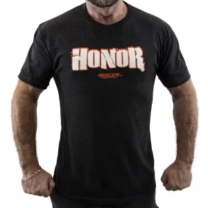 Social Paintball Honor Crew T-Shirt Black/Orange - Medium