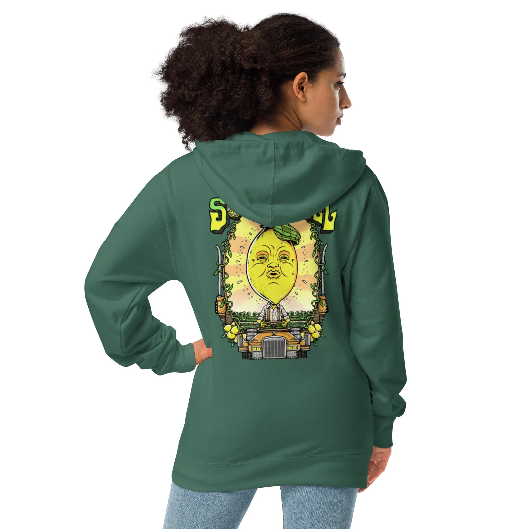 Sour Diesel Unisex fleece zip up hoodie