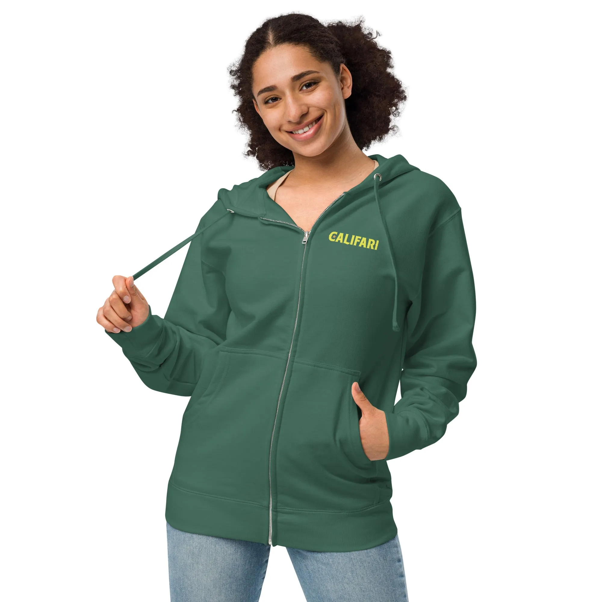 Sour Diesel Unisex fleece zip up hoodie