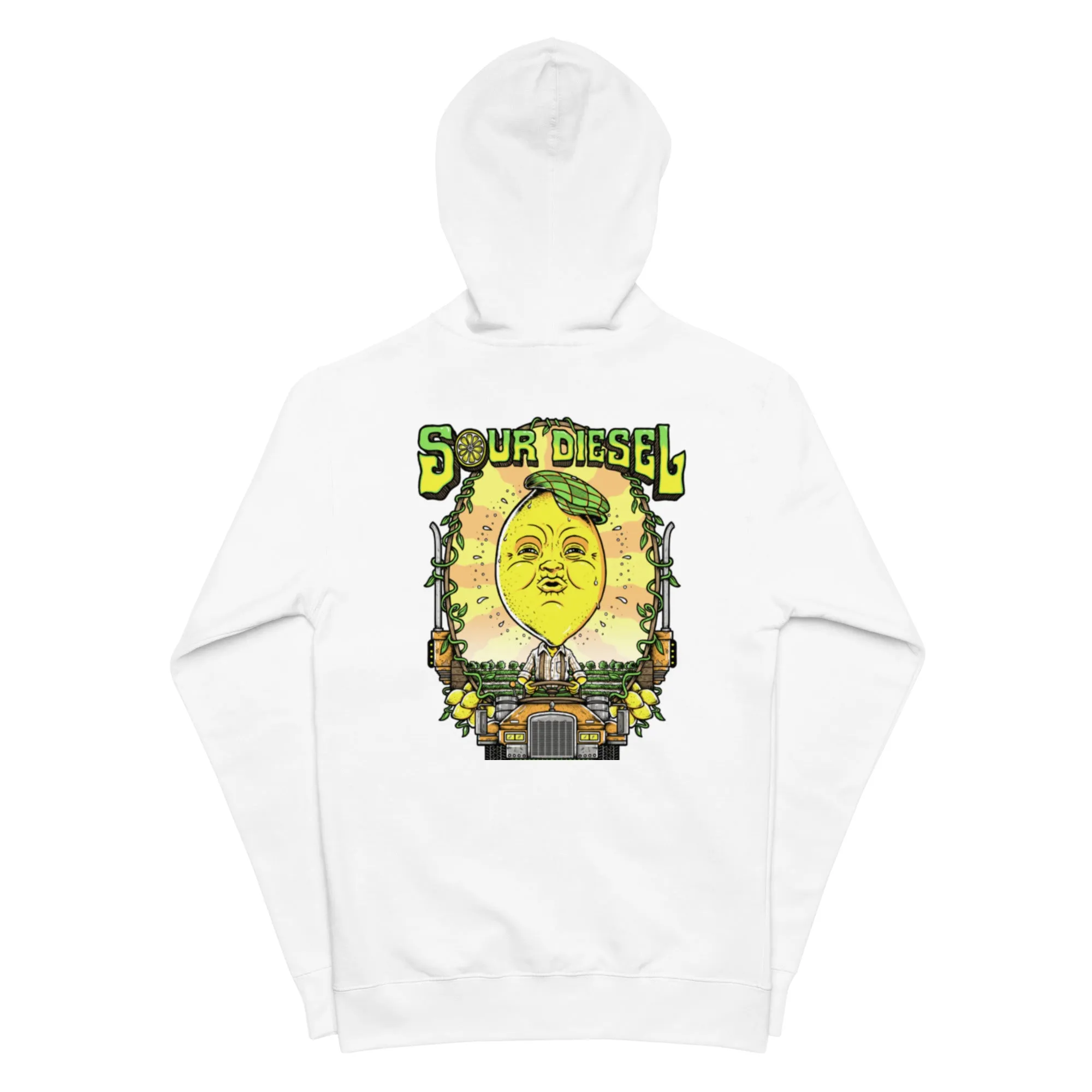 Sour Diesel Unisex fleece zip up hoodie