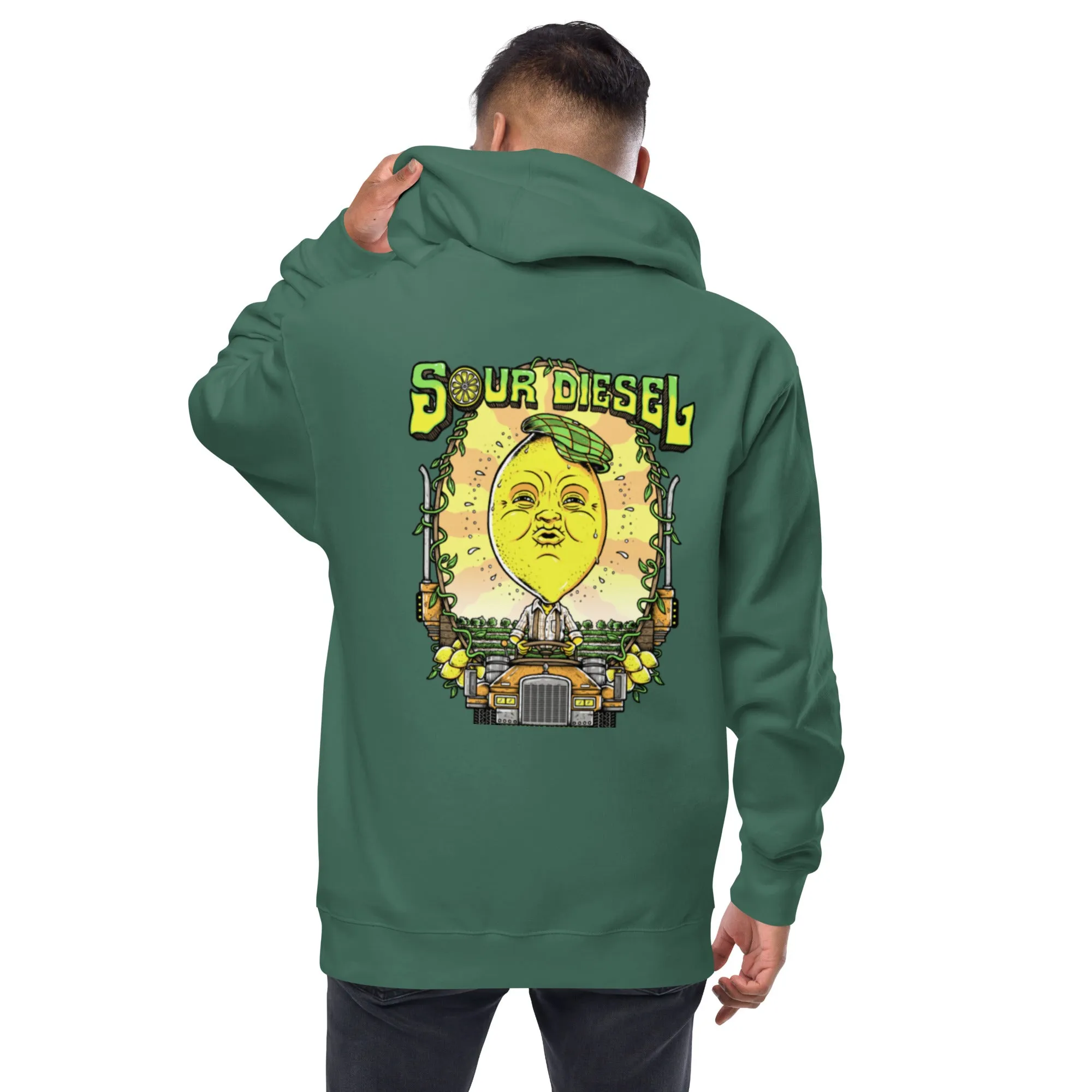 Sour Diesel Unisex fleece zip up hoodie