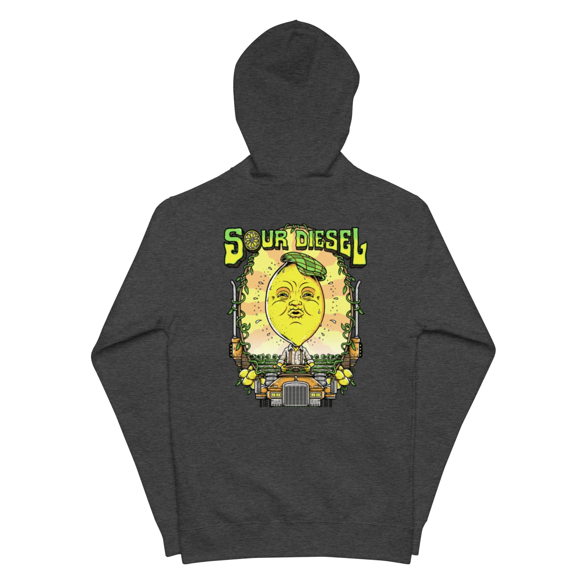 Sour Diesel Unisex fleece zip up hoodie