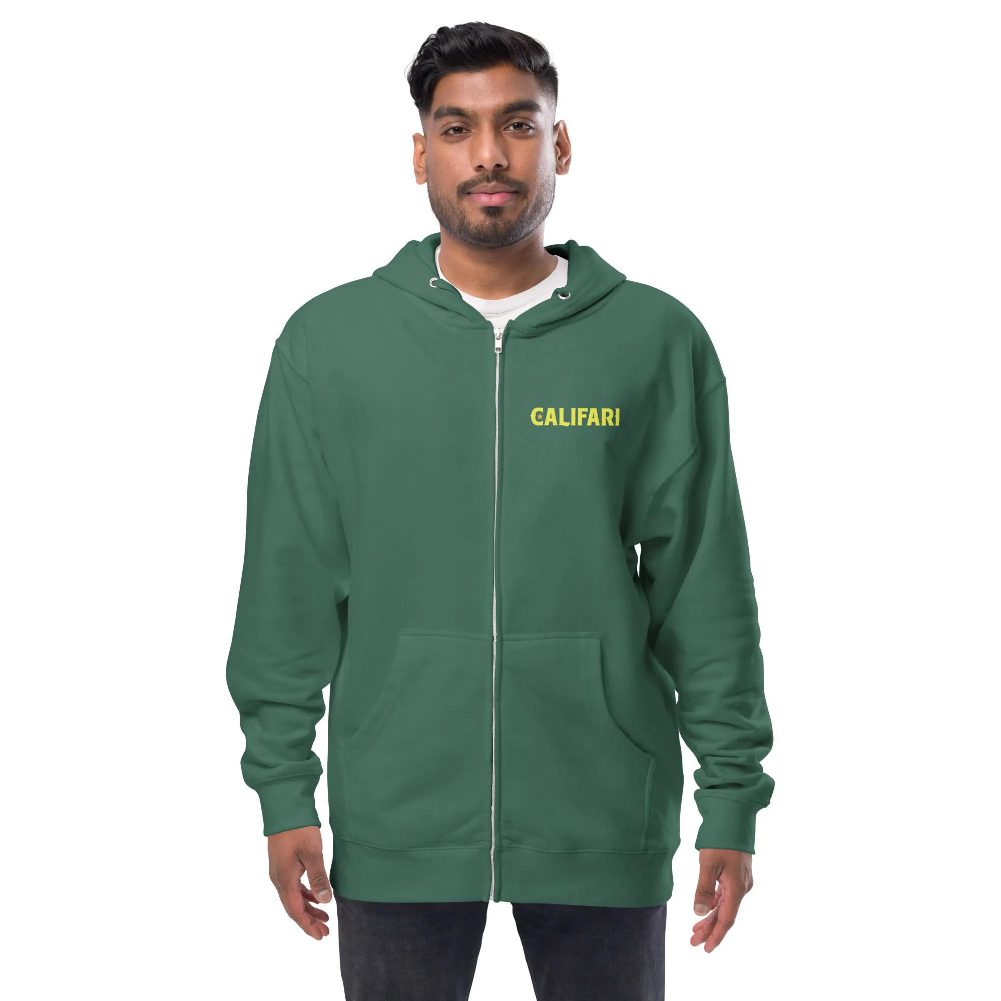 Sour Diesel Unisex fleece zip up hoodie