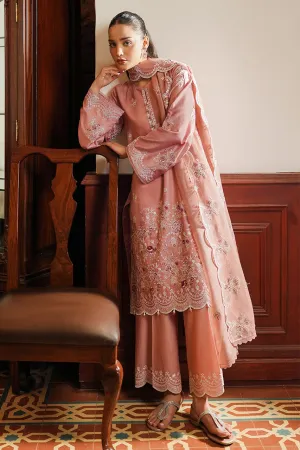 STAIN DE LUXE'24-MYSTIC PINK-3PC SATIN EMBROIDERED SUIT