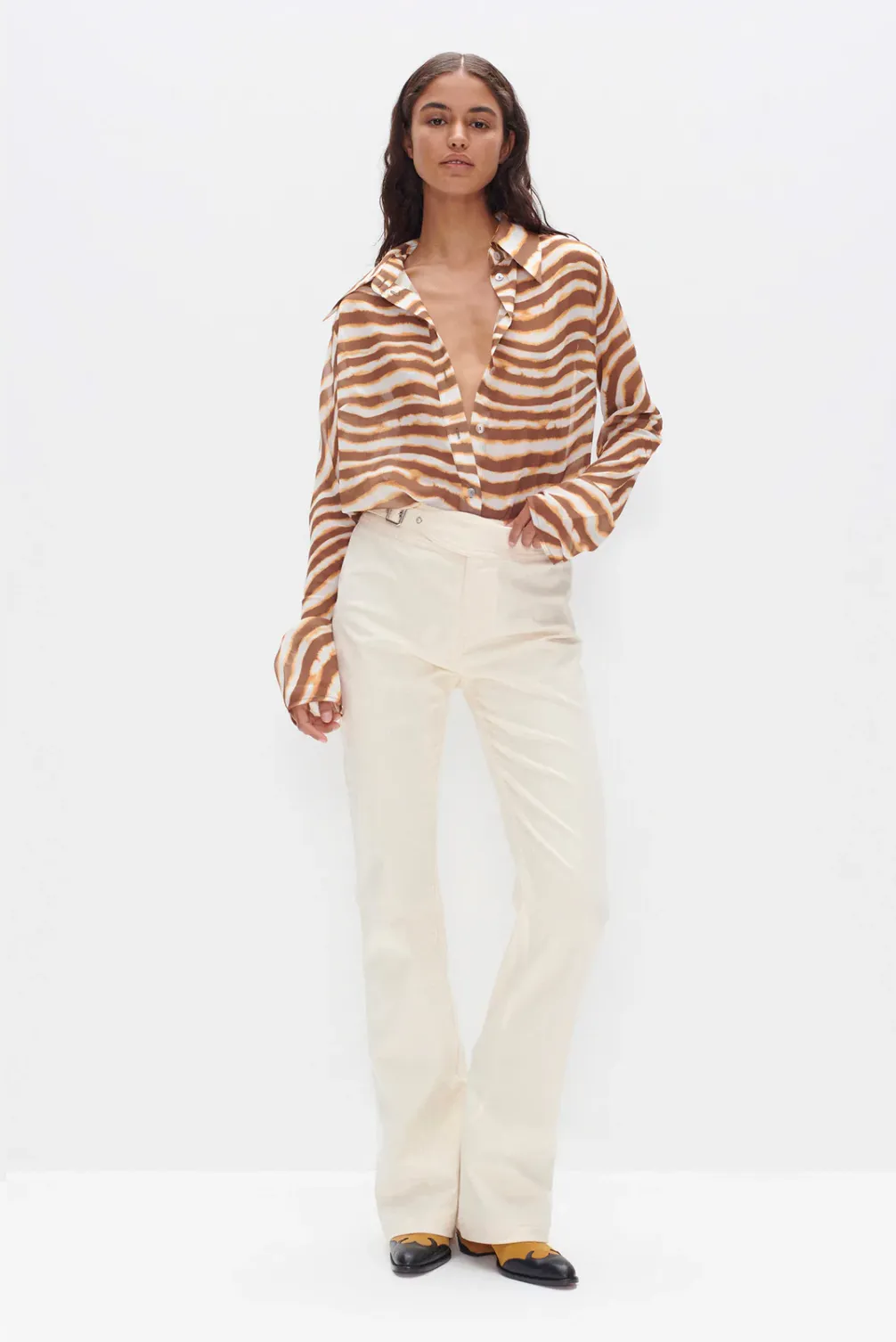 TAHLIA SHIRT - TIE DYE STRIPE