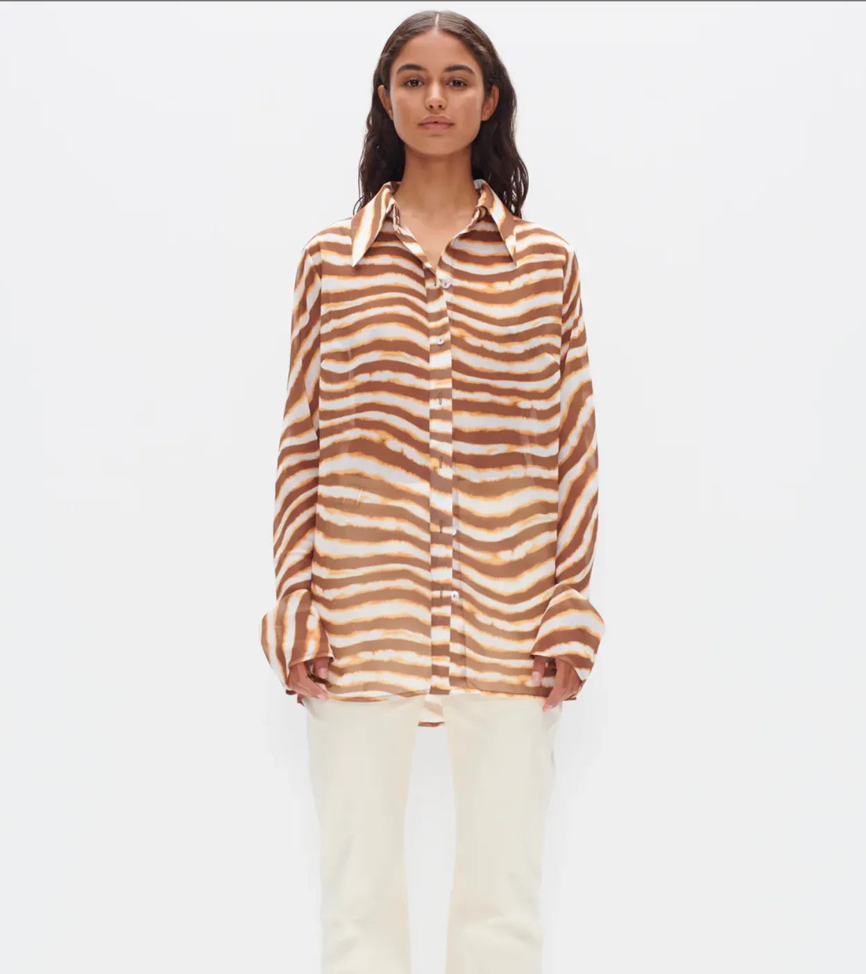 TAHLIA SHIRT - TIE DYE STRIPE