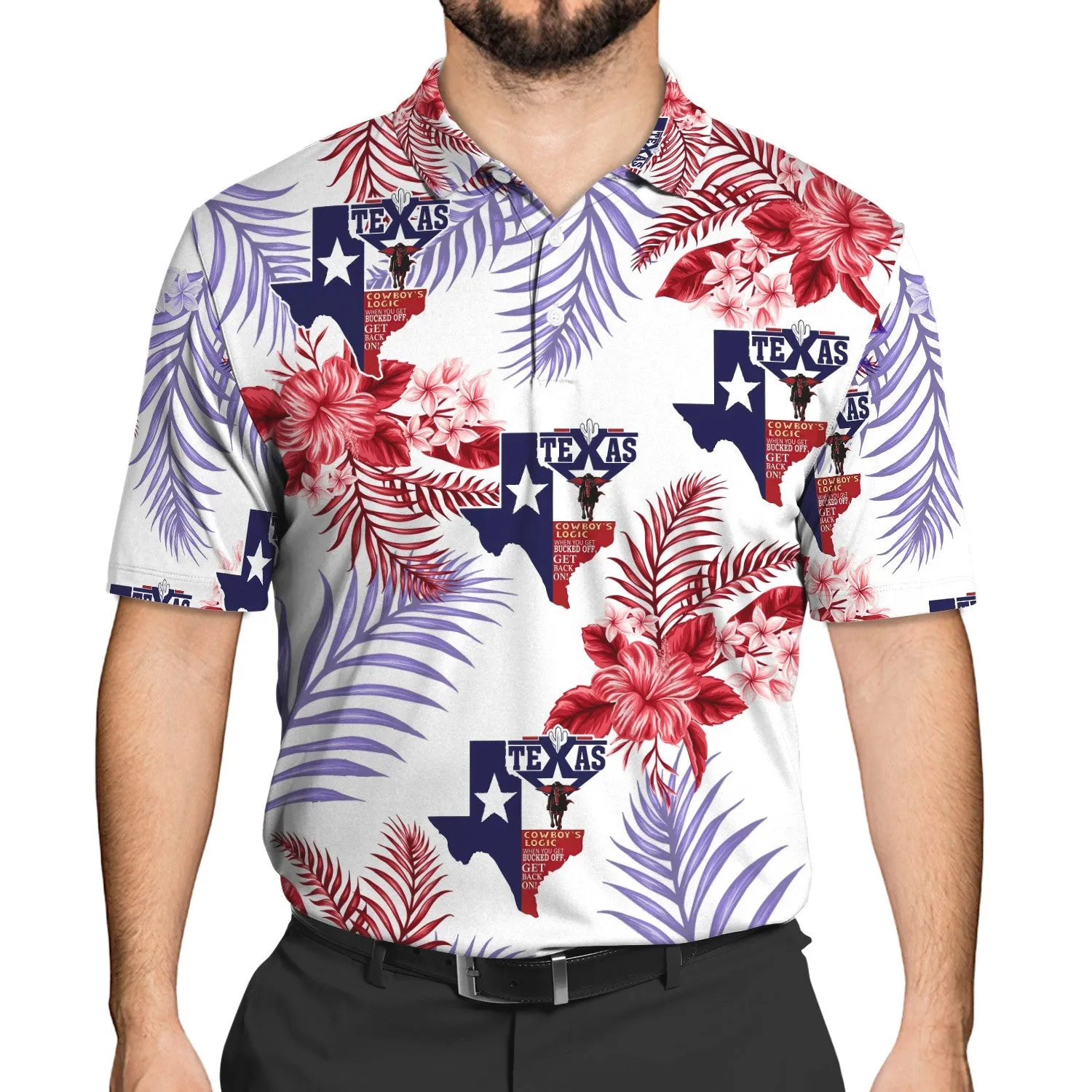 Texas Flag Flower Pattern 3D Full Print Shirt, Perfect Christmas Shirt for Texas Lovers