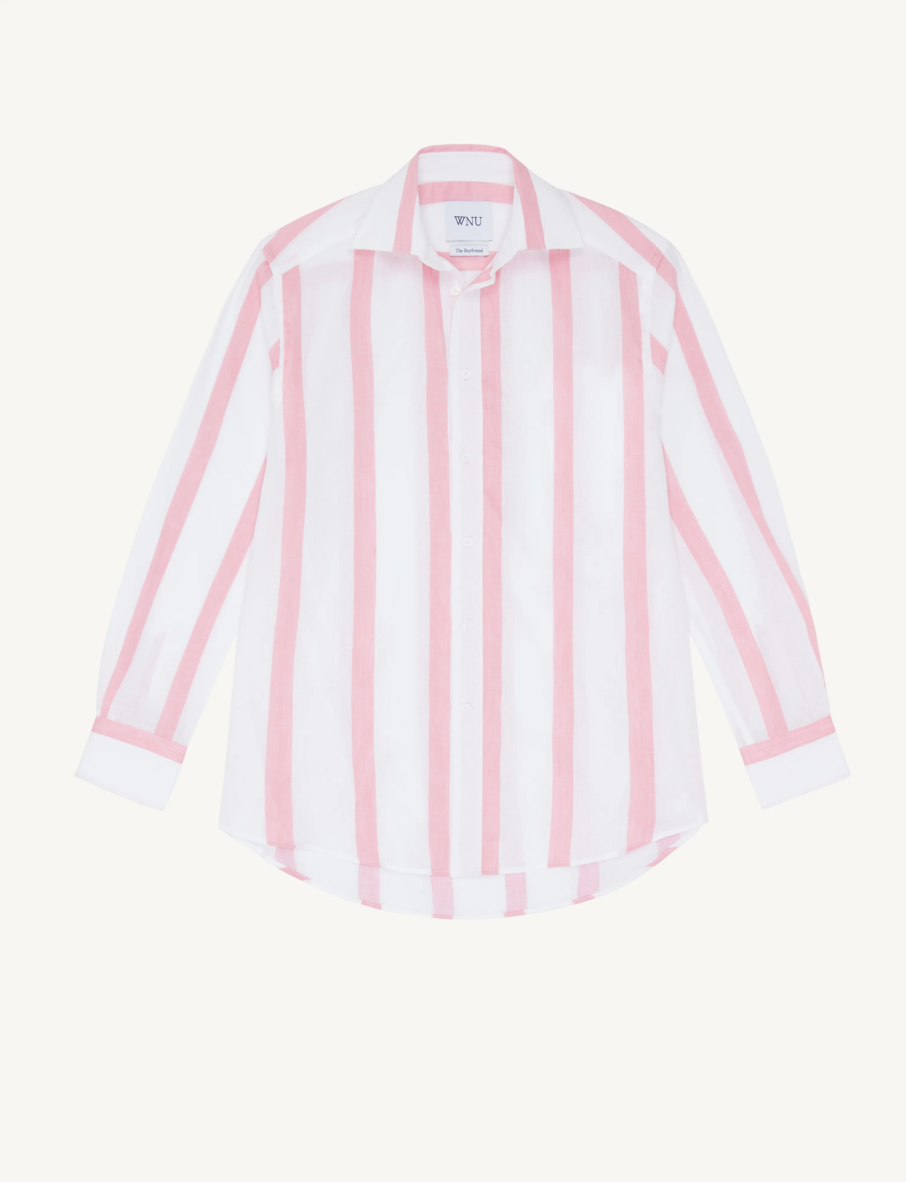 The Boyfriend: Weave, Grapefruit Pink Stripe