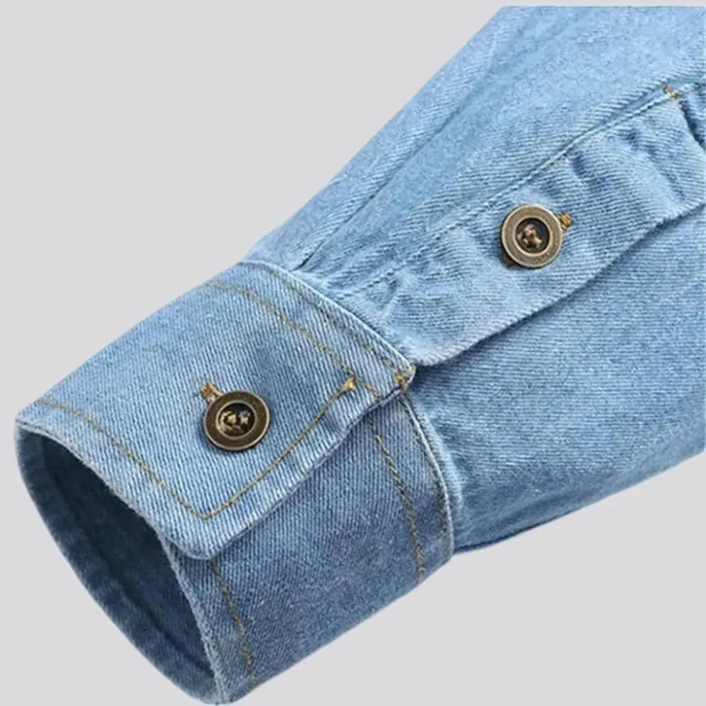 Versatile work men's jeans shirt