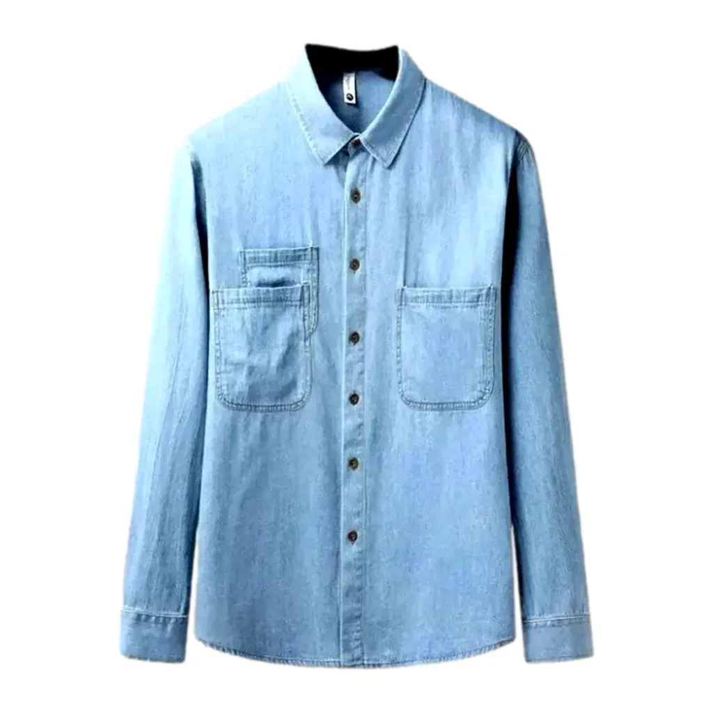 Versatile work men's jeans shirt