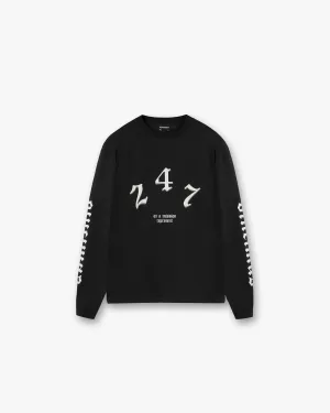 Vintage 247 Long Sleeve T-Shirt - Black Papyrus