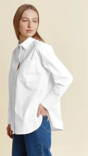 White Organic Cotton Shirt by Albaray