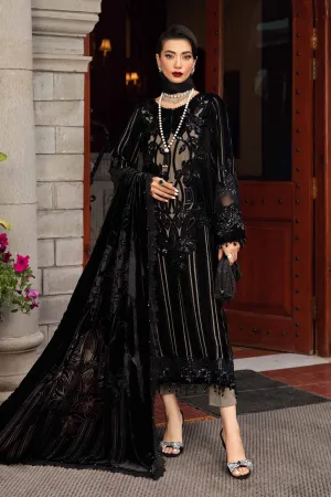 Winter Luxe'24 - 3 Piece Unstitched Embroidered Velvet Suit | DL-1205