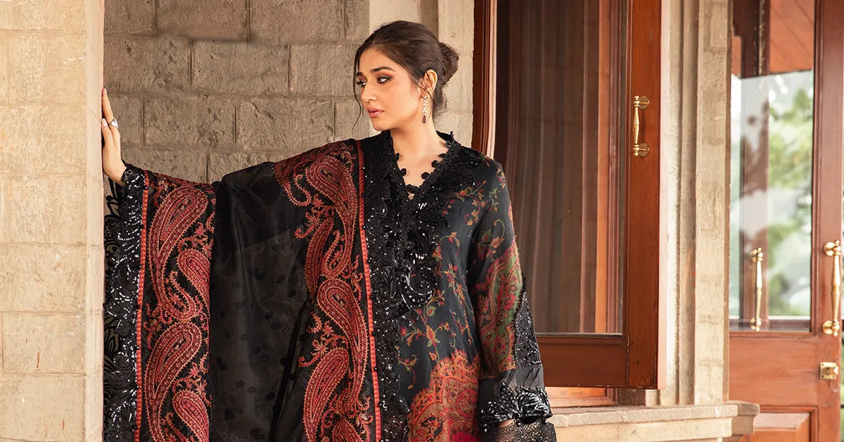 Winter Luxe'24 - 3 Piece Unstitched Embroidered Woven Suit | DL-1204