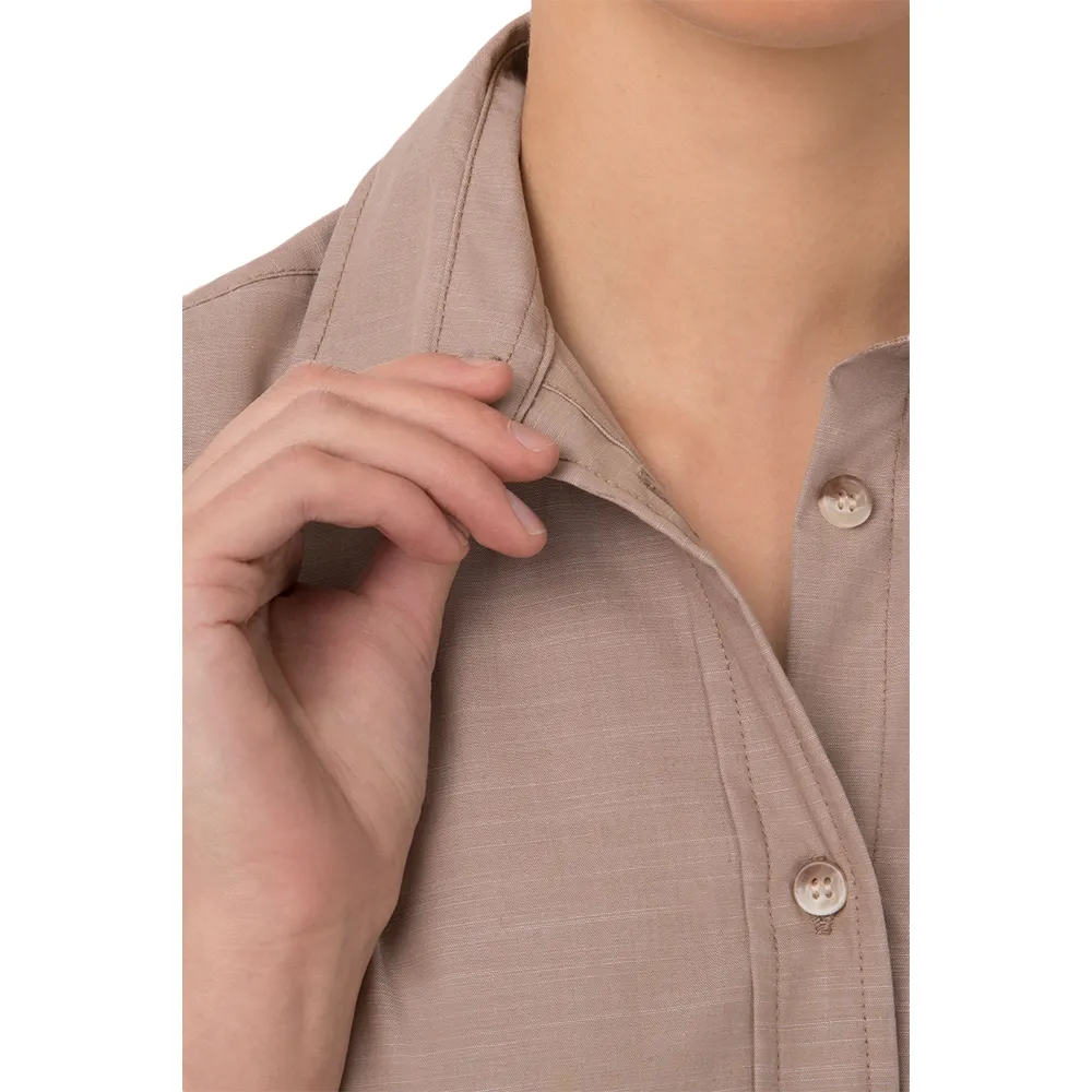 WOMEN CHAMBRAY SHIRT - Ecru