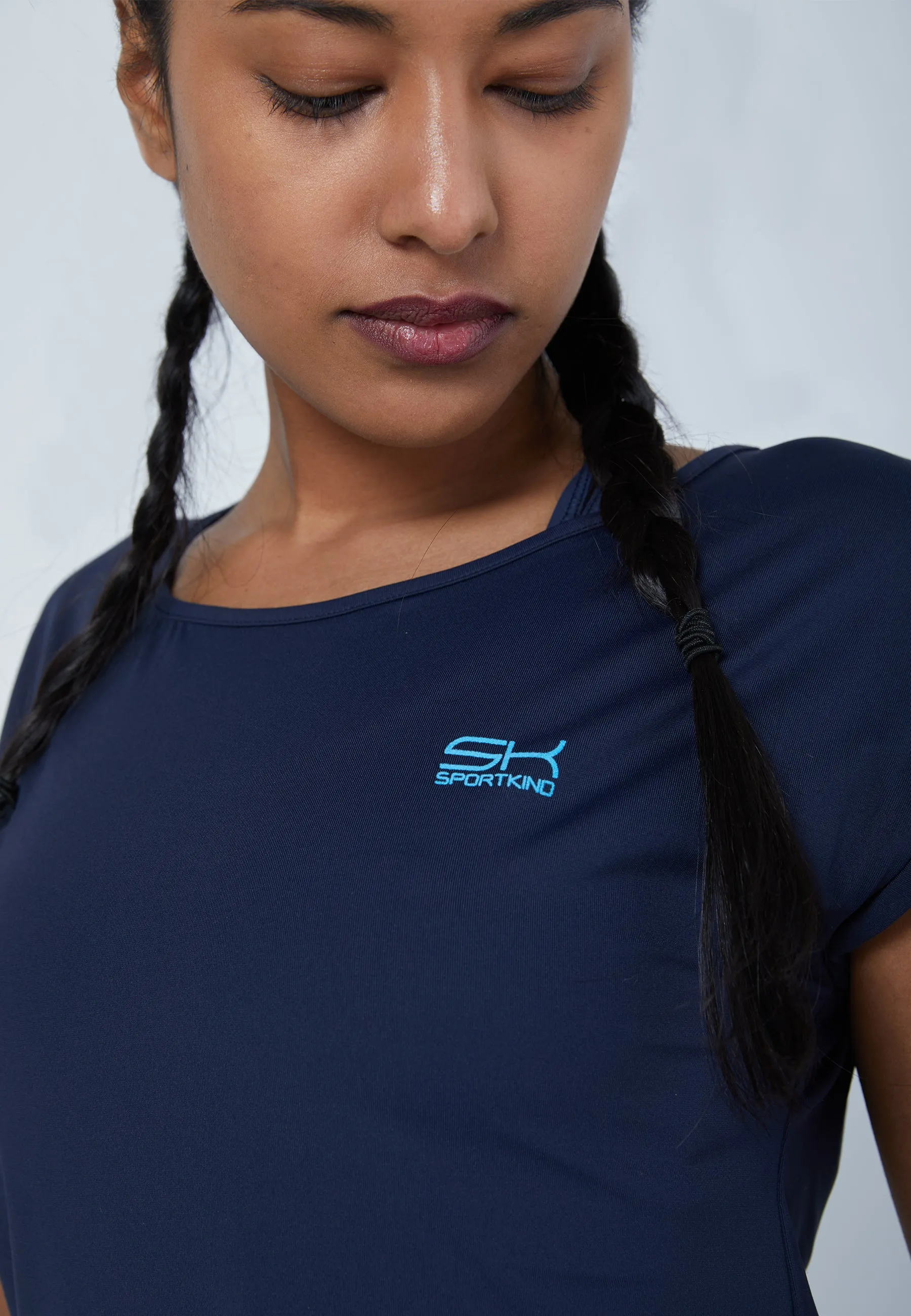 Women Tennis Shirt loose-fit, navy blue