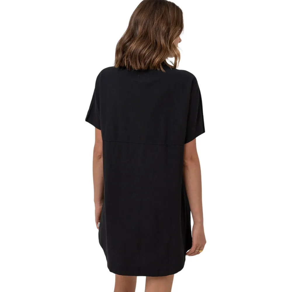 Womens Classic Shirt Dress Black