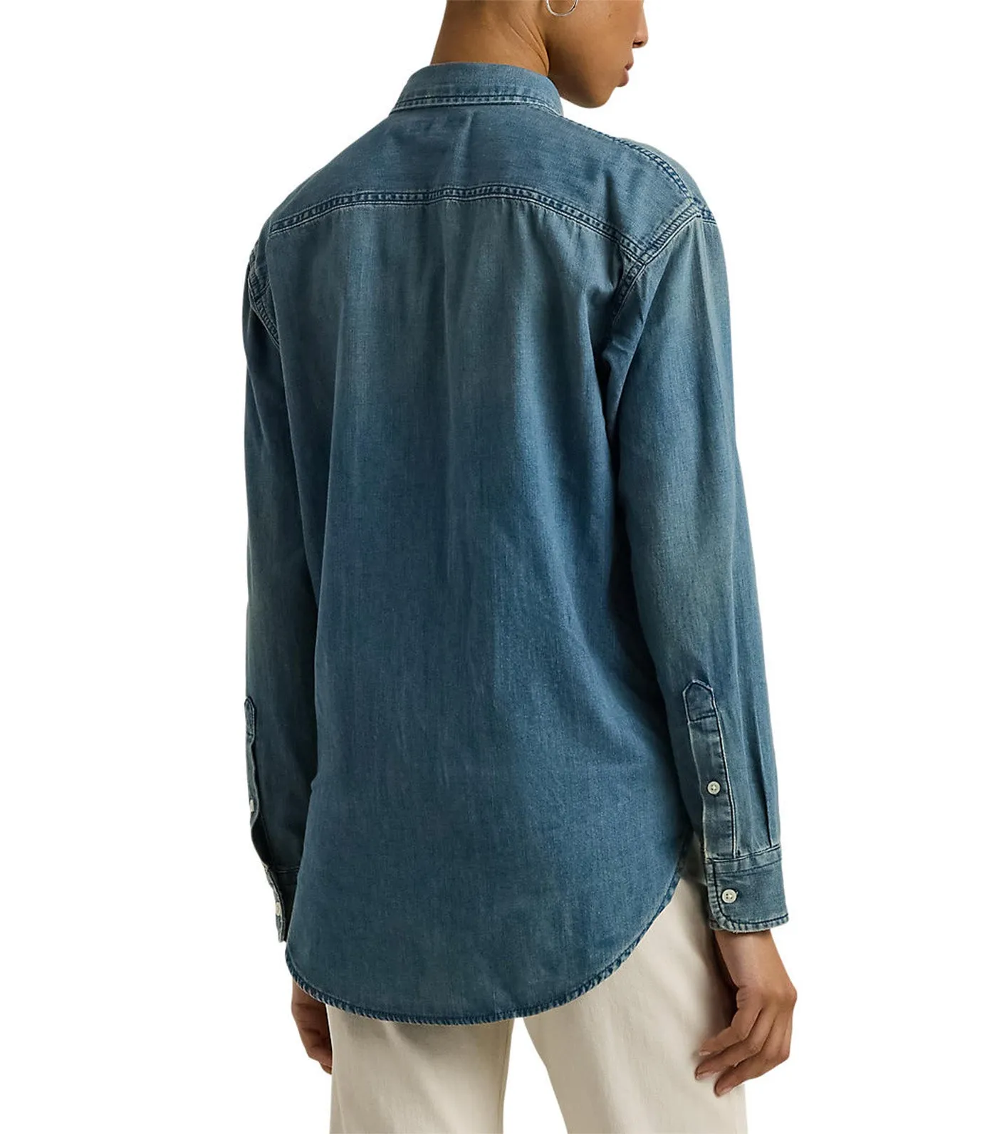 Women's Relaxed Fit Denim Shirt Autumn Blue Wash