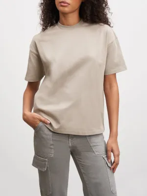 Womens Relaxed T-Shirt in Stone