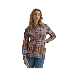 Wrangler Retro Women's Western Vintage Boyfriend Snap Top