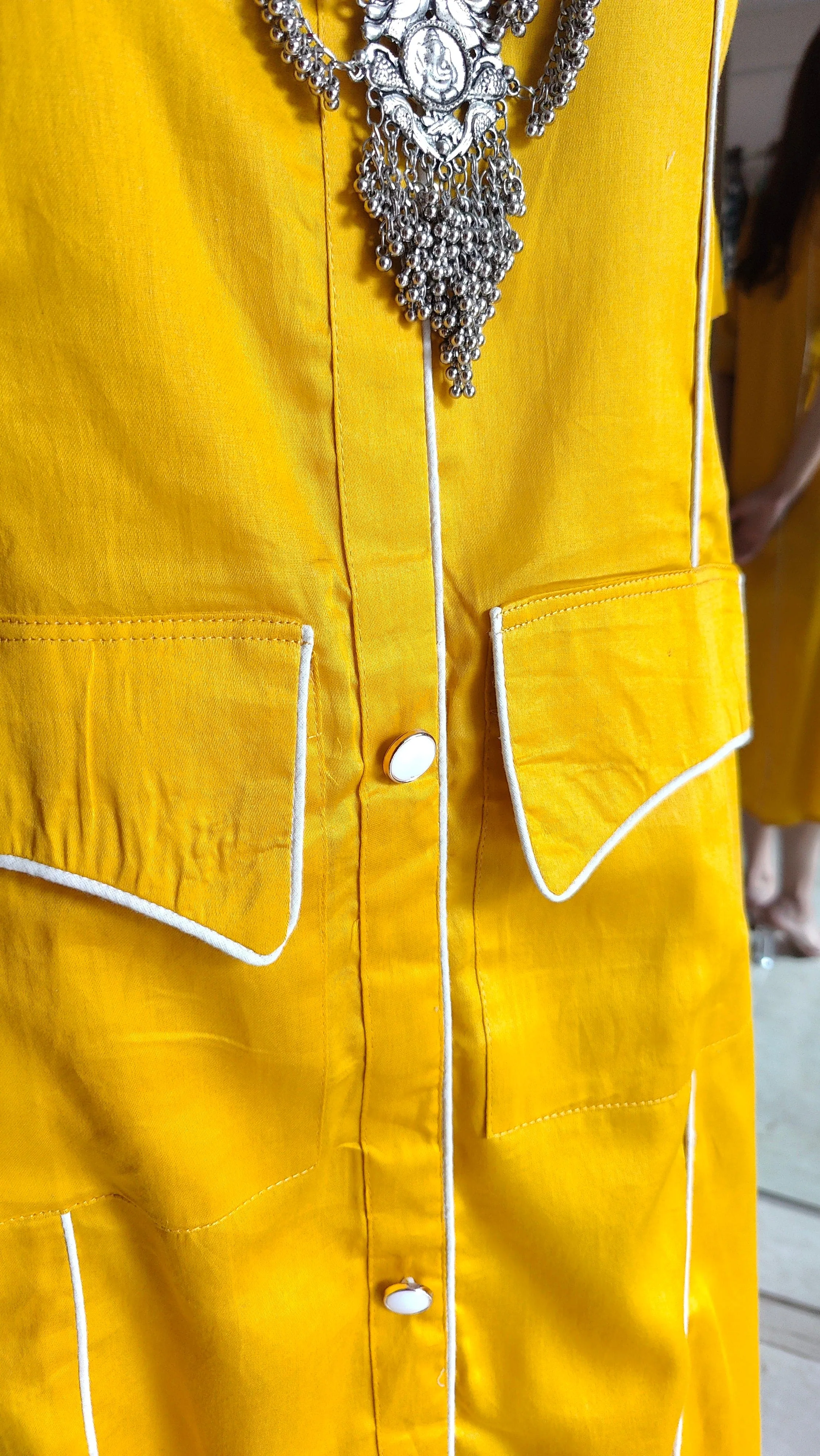 Yellow Pinstripe Dress